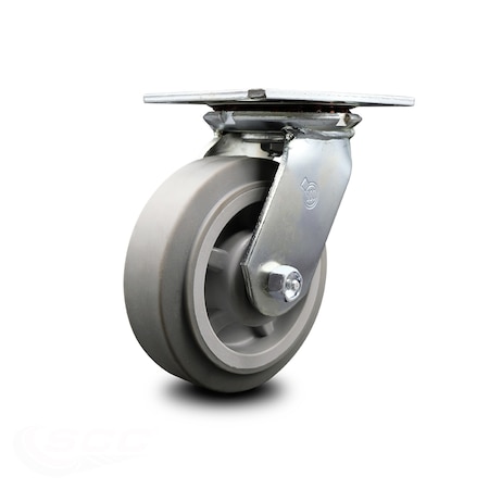 Service Caster 6 Inch Heavy Duty Top Plate Thermoplastic Swivel Caster with Ball Bearing SCC SCC-35S620-TPRBF